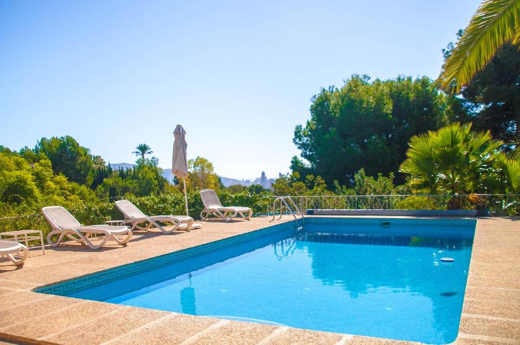Benidorm Villa | Villa Altozano with pool, barbeque, large garden, and fantastic sea views