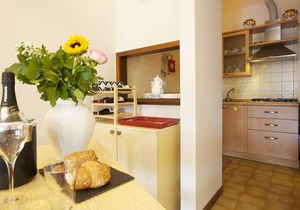 Attractive studio with balcony, pool and dream view