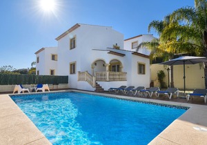 Classic and nice holiday home with private pool in Javea, Costa Blanca, Spain for 6 persons