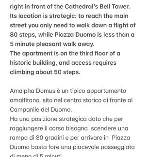 Amalfi Apartment | Amalpha Domus 100 sqm Apt with AC WiFi and balcony - 3rd floor, 50 steps in the Building