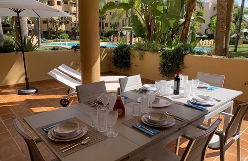 New Golden Mile Apartment | 2nd line lux beachside apartment with hot tub-3 sunny terraces and fibre wifi