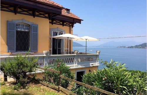 Arona Villa | Bright villa on the lakeside with garden, lake view and private beach, WiFI