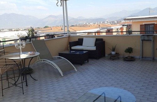 Sant'Egidio del Monte Albino Apartment | Palazzo Di Donna Penthouse terrace view Vesuvius strategic to Pompeii, Amalfi coast