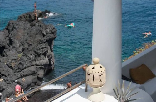 Piscita Villa | Marvel at sea & volcano views frm a chic Stromboli retreat steps from the beach.