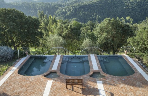 Monticiano Villa | Private Villa with A/C, private pool, sauna, WIFI, hot tub, TV, patio, panoramic view, parking