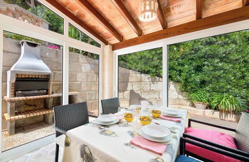Cala Mandia Villa | Villa Es Mirador with Sea View, Wi-Fi, A/C, Terrace & Garden; Parking Available