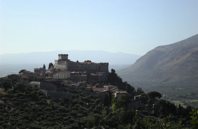 Sermoneta, Historic Stone Village House with Pool, in a Medieval Hill Town Close to Rome and Naples