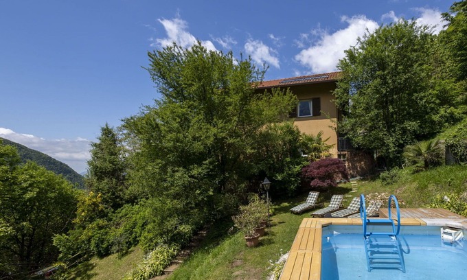 Pisogne Villa | Beautiful private villa for 16 people with private pool, WIFI, TV, patio and pets allowed