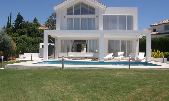 New Golden Mile Villa | Marbella Modern Luxury Villa w/Sea View Only Minutes to Golf Course & Beaches