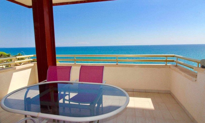 Miami Platja Apartment | Terrace apartment with sea view Direct access to the beach On foot to amenities Port Aventura 15 minutes away